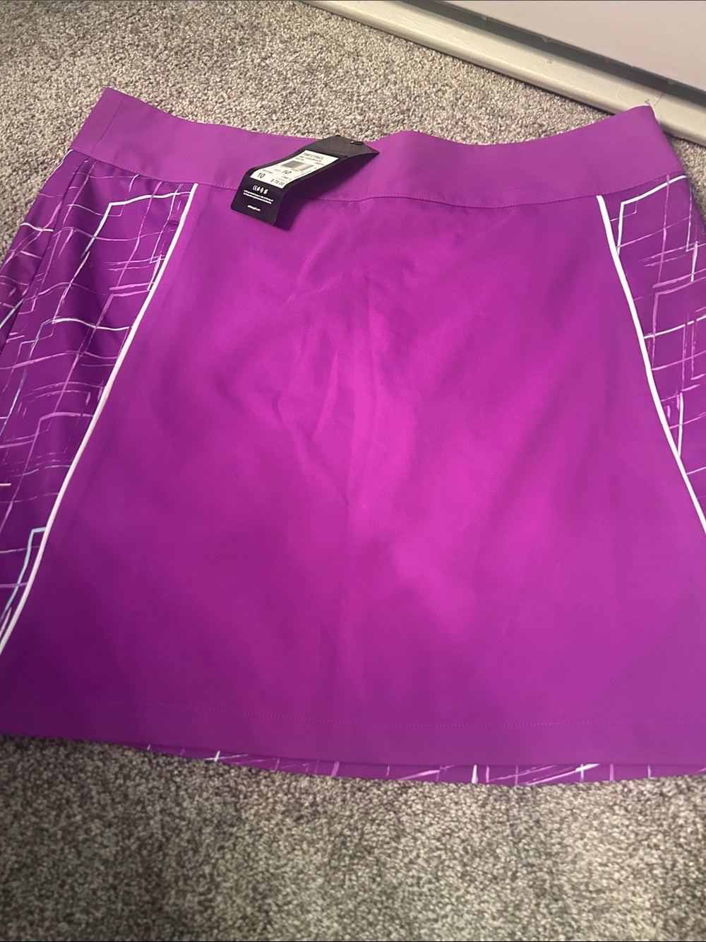 NWT Adidas Purple Skort with Patterned sides & back